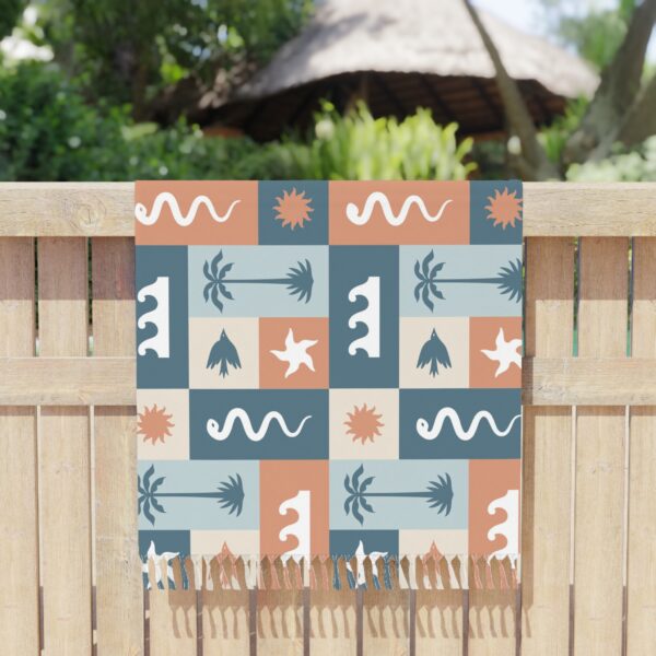 Boho Beach Towel - Vibrant Coastal Design - Perfect for Summer, Pool Parties, Beach Days, and Picnics - Image 5
