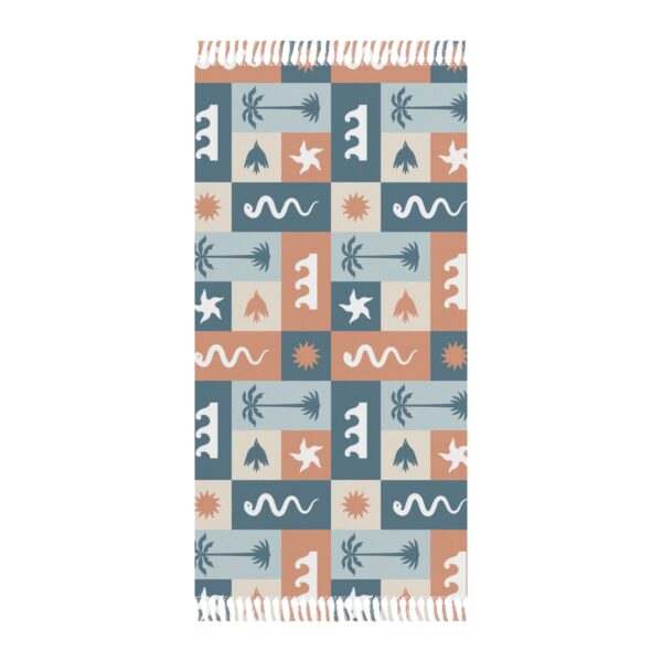 Boho Beach Towel - Vibrant Coastal Design - Perfect for Summer, Pool Parties, Beach Days, and Picnics