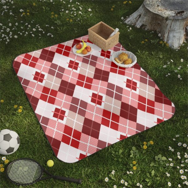 Red and White Picnic Blanket - Image 5