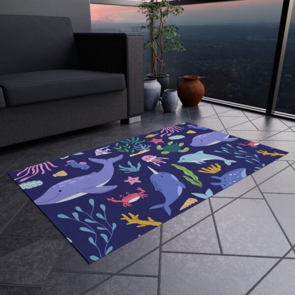 Whimsical Ocean Life Patio Mat - Image 3