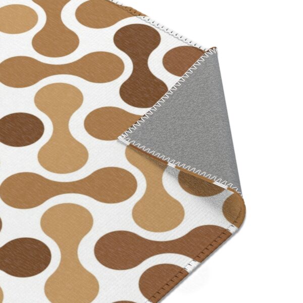 Brown and White Pebble Pattern Rug - Image 3