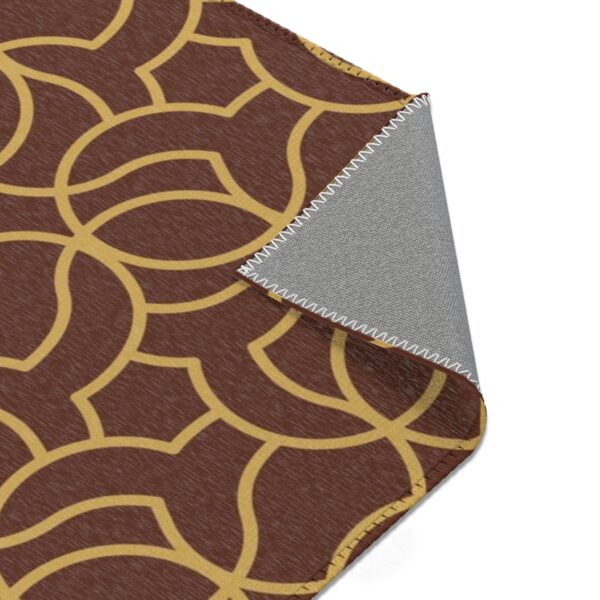 Elegant Brown and Gold Outdoor Carpet - Image 3