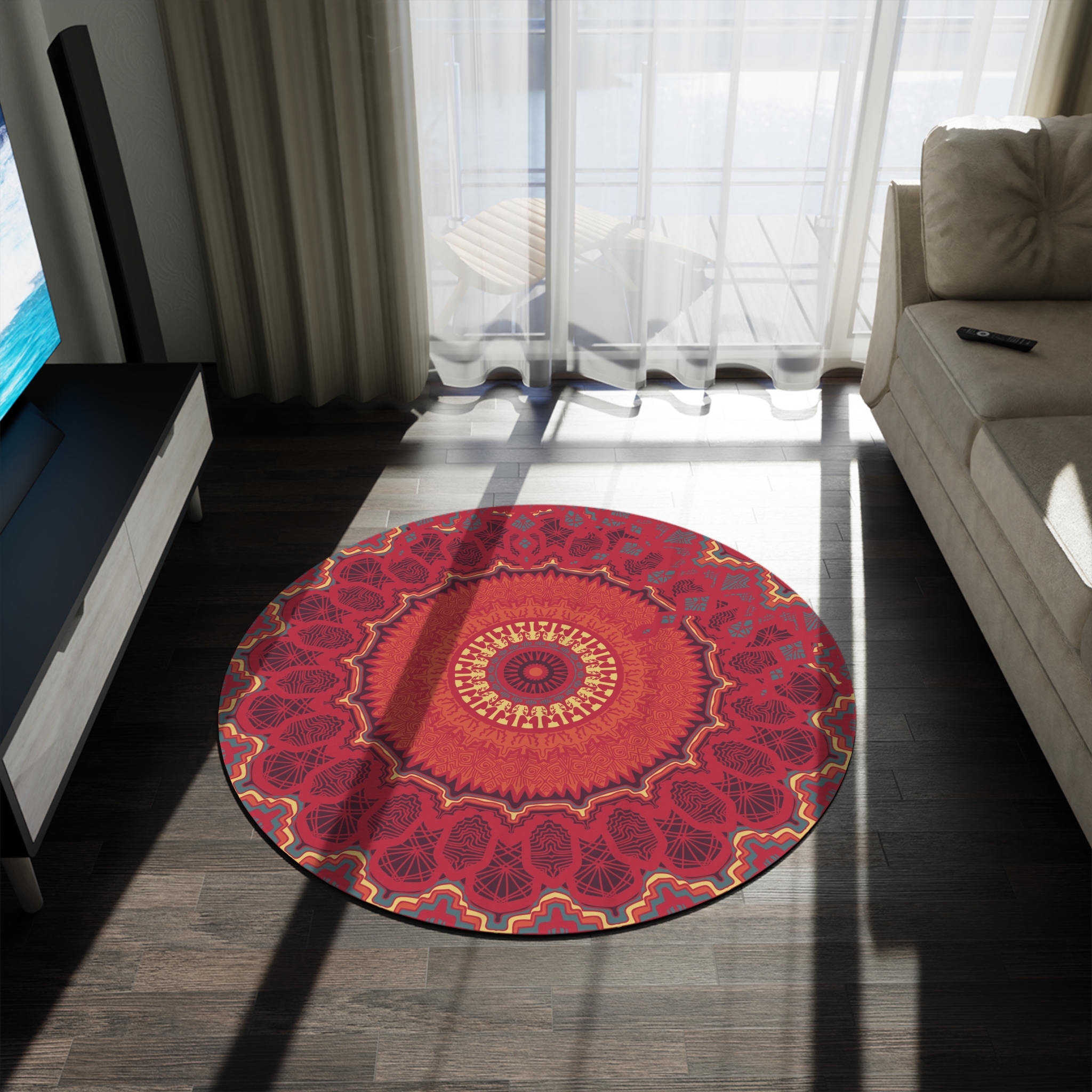 Artisan Inspired Round Area Rug