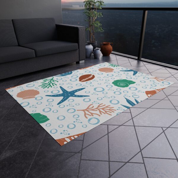 Coastal Shell and Starfish Patio Mat - Image 5