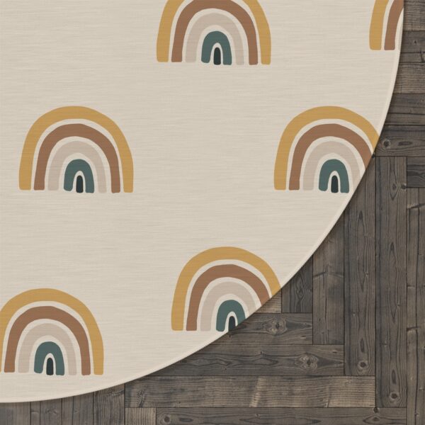 Minimalist Rainbow Arch Round Rug - Image 3