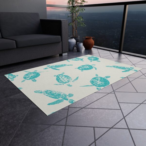 Coastal Turtle Print Patio Mat - Image 4