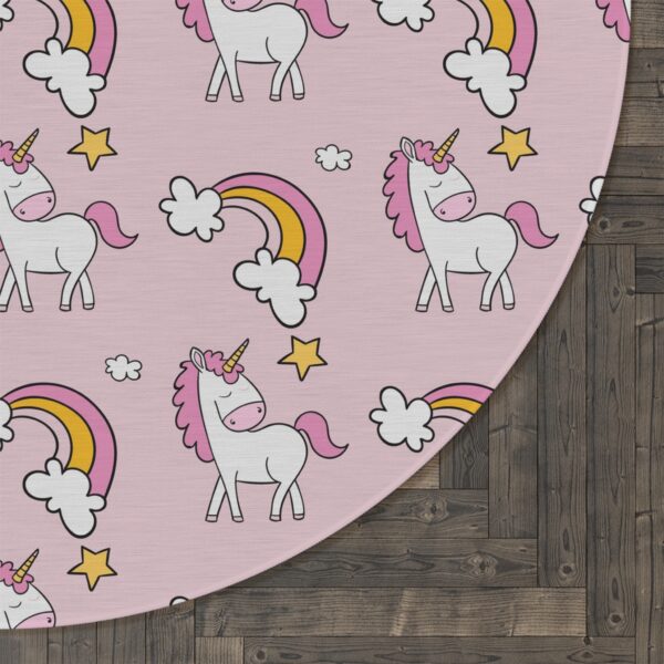 Magical Unicorn Round Rug - Image 3