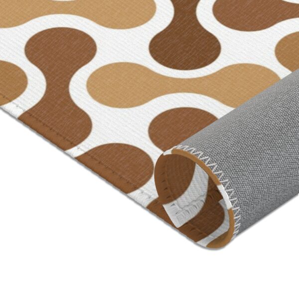 Brown and White Pebble Pattern Rug - Image 4