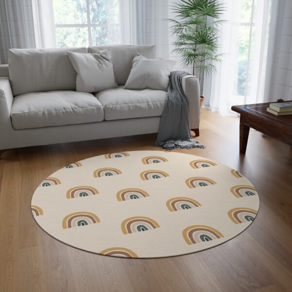 Minimalist Rainbow Arch Round Rug - Image 2
