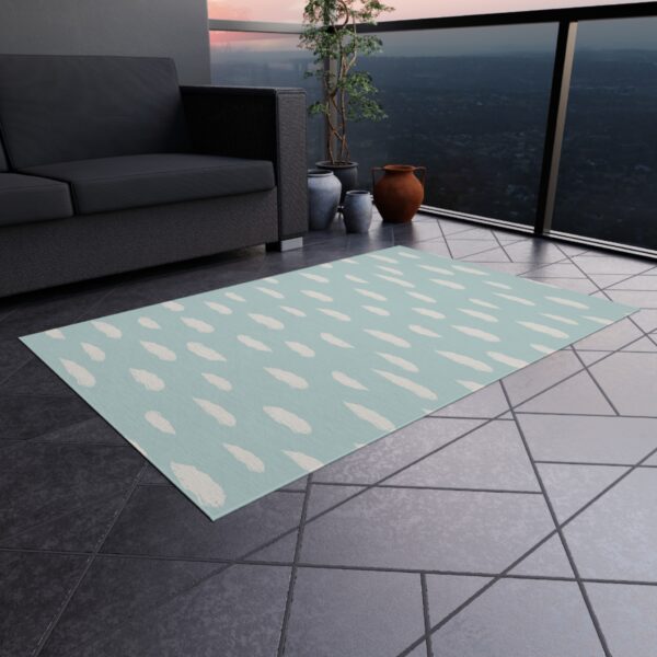Modern Raindrop Pattern Patio Mat - Image 4
