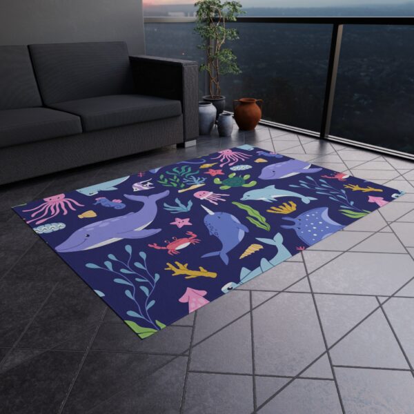 Whimsical Ocean Life Patio Mat - Image 5