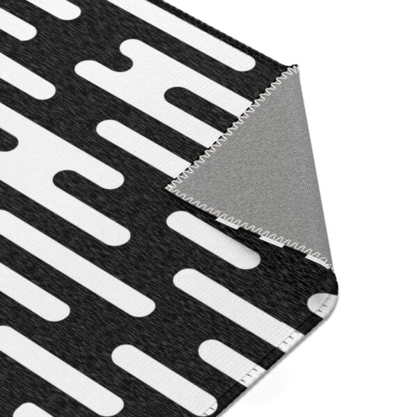Black and White Capsule Pattern Outdoor Rug - Image 3