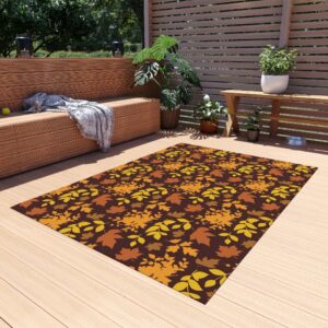 Autumn Gold Foliage Patio Mat