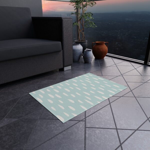 Modern Raindrop Pattern Patio Mat - Image 2