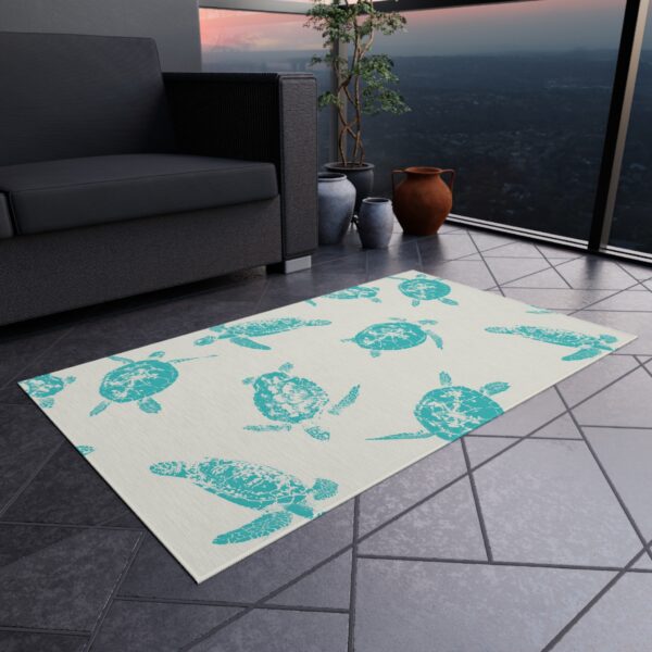 Coastal Turtle Print Patio Mat - Image 3