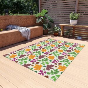 Vibrant Autumn Foliage Patio Mat