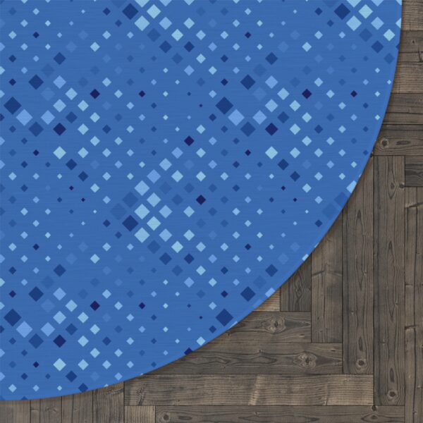 Cerulean Blue Motif Round Rug - Image 3
