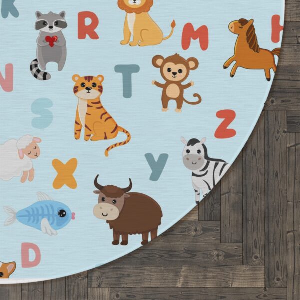 Educational Animal Alphabet Round Rug - Image 3