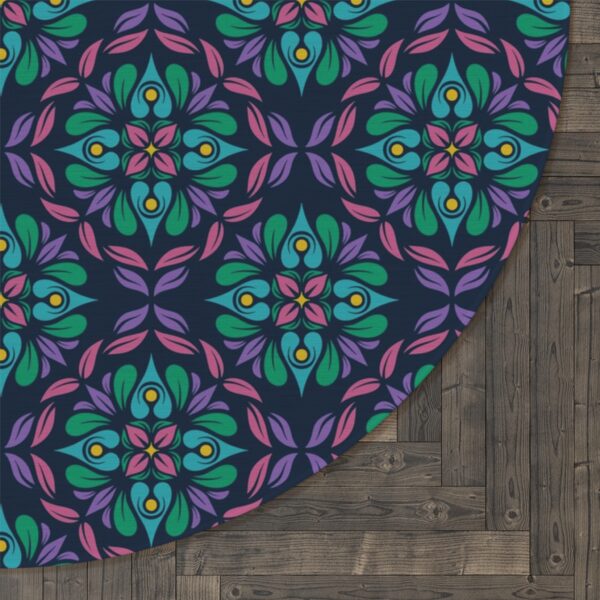 Jewel Toned Round Rug - Image 3