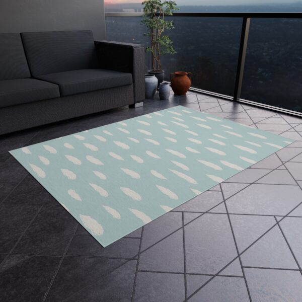 Modern Raindrop Pattern Patio Mat - Image 5