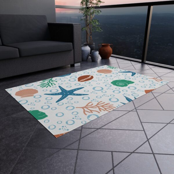 Coastal Shell and Starfish Patio Mat - Image 4