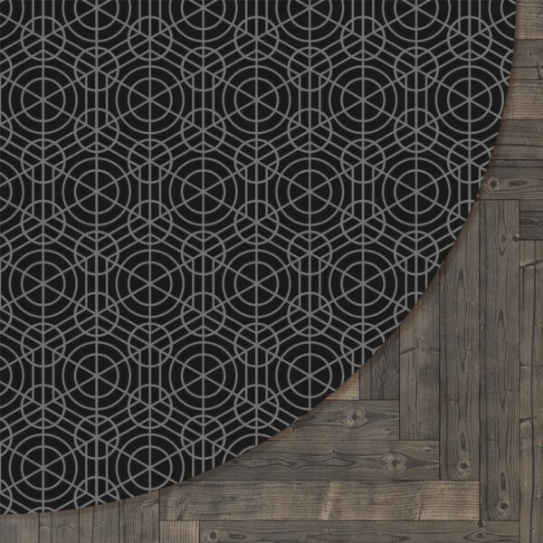 Jet Black Round Rug - Image 3
