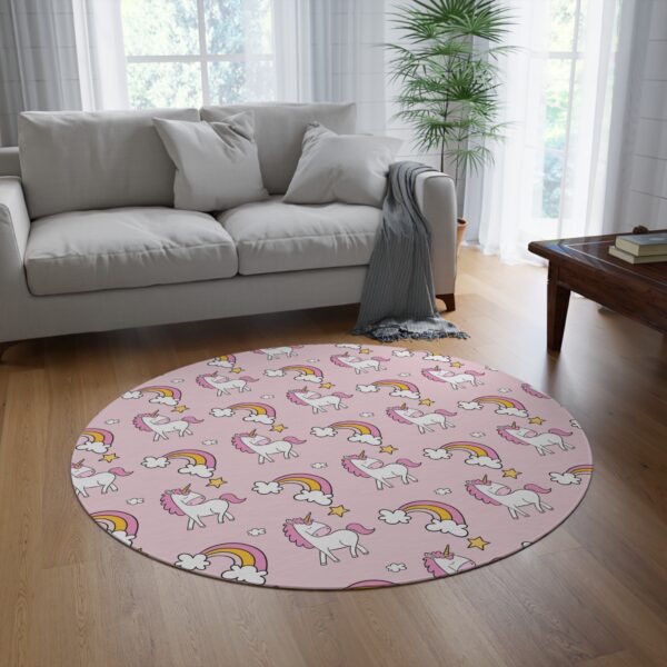 Magical Unicorn Round Rug - Image 2