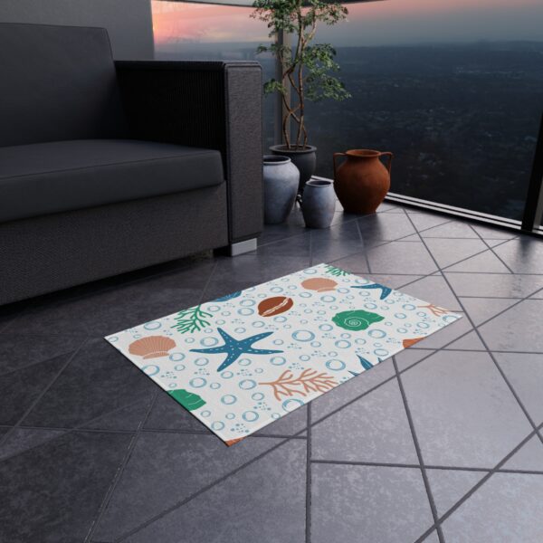 Coastal Shell and Starfish Patio Mat - Image 2
