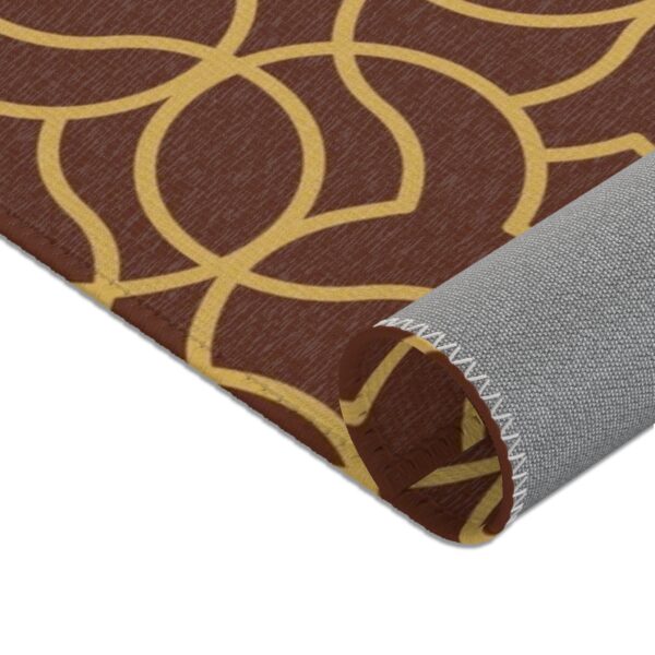 Elegant Brown and Gold Outdoor Carpet - Image 4