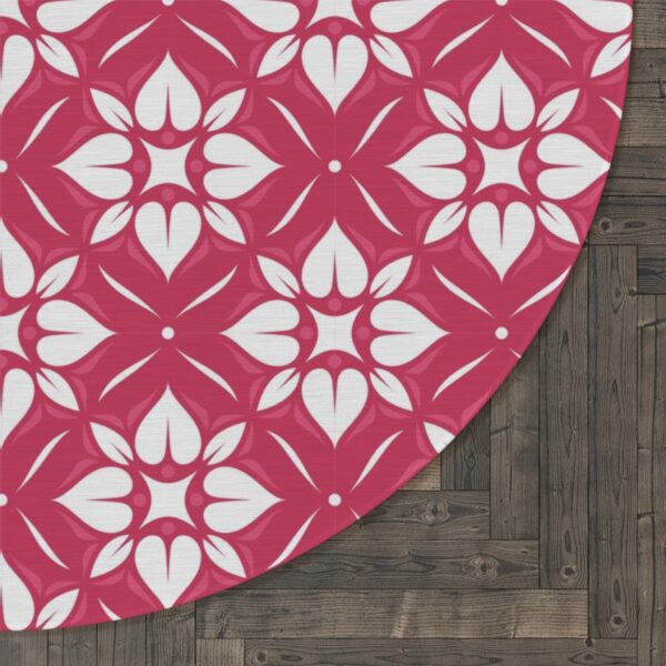 Feminine Floral Round Rug - Image 3