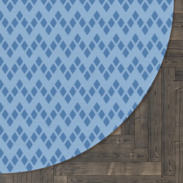 Modern Zigzag Blue Round Rug - Image 3