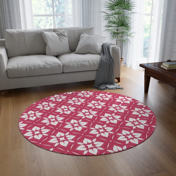 Feminine Floral Round Rug - Image 2