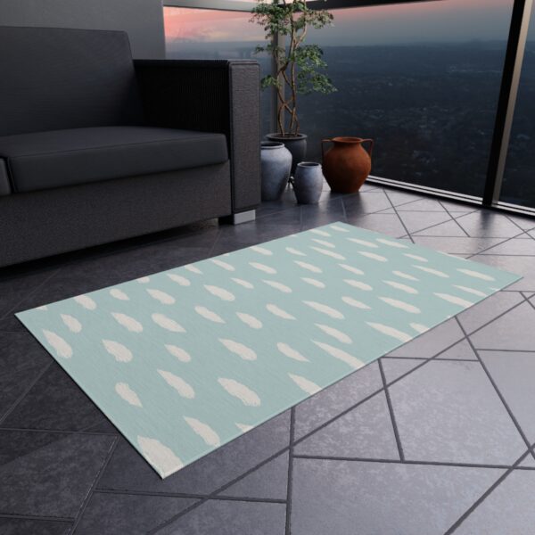 Modern Raindrop Pattern Patio Mat - Image 3
