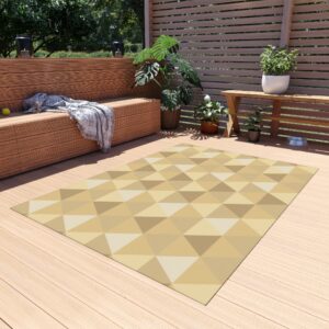 Earthy Tones Geometric Outdoor Rug