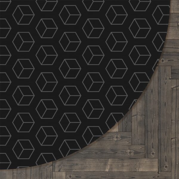 Granite black Round Area Mat - Image 3