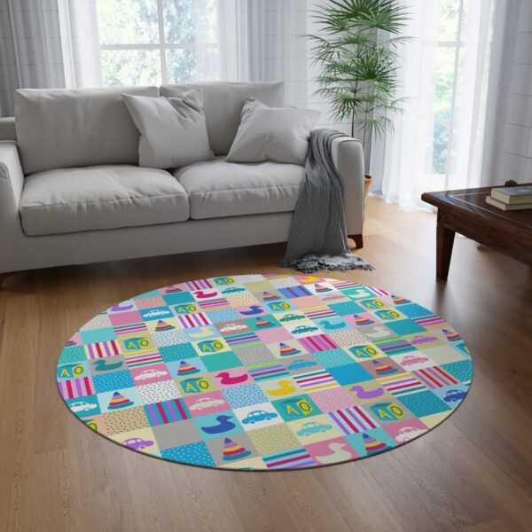 Baby's Dream Pastel Round Rug - Image 2