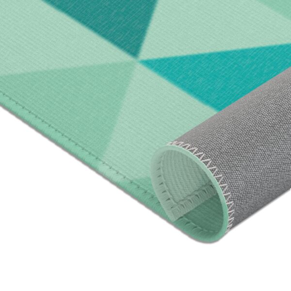 Aqua Geometric Outdoor Area Rug - Image 5