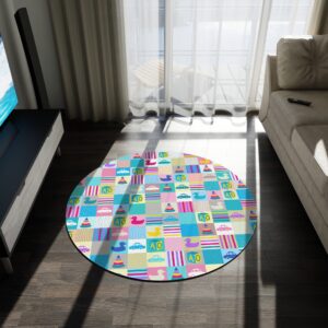 Baby's Dream Pastel Round Rug