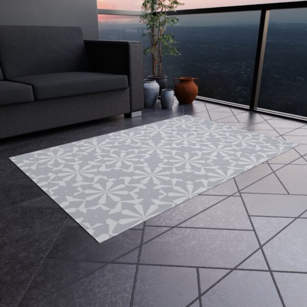 Vintage Floral Outdoor Carpet - Image 4
