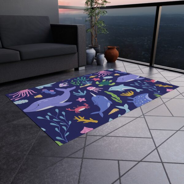 Whimsical Ocean Life Patio Mat - Image 4