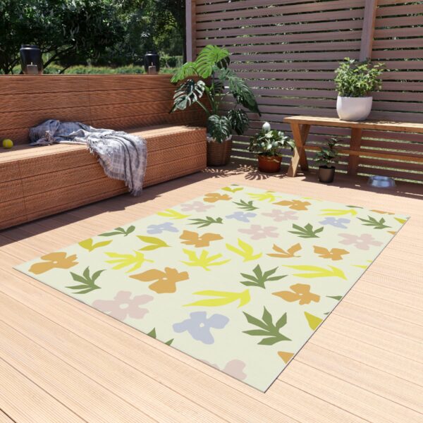 Modern Botanical Silhouette Patio Mat