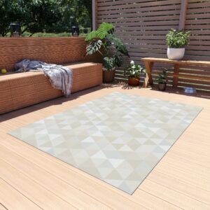 Cheerful Geometric Patio Rug