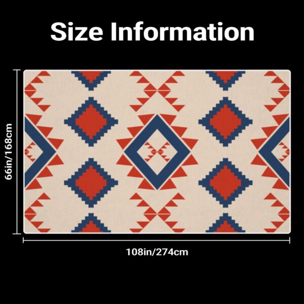 Red and Blue Tribal Rug - Image 7