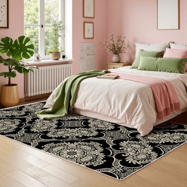 Elegant Damask Pattern Rug - Image 3