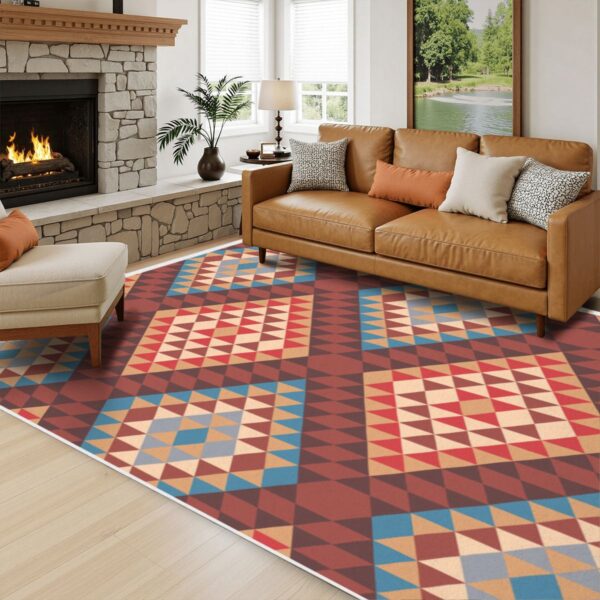 Southwestern-Style Geometric Rug - Image 4