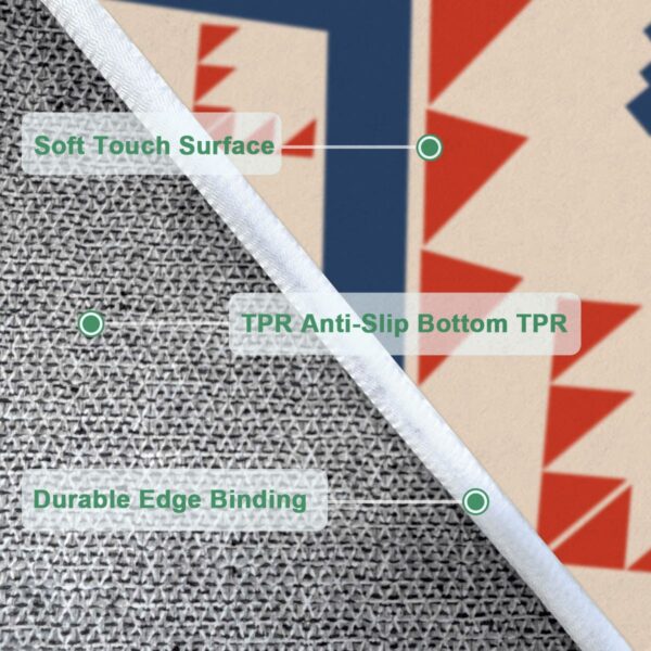 Red and Blue Tribal Rug - Image 6