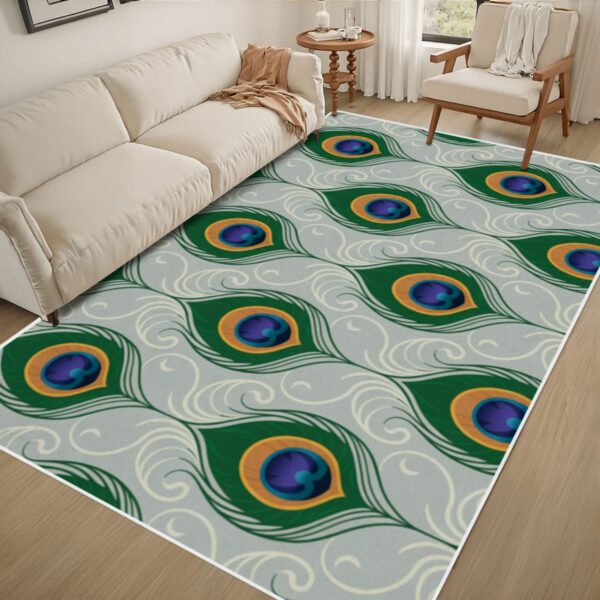 Peacock Feather Pattern Rug - Image 2