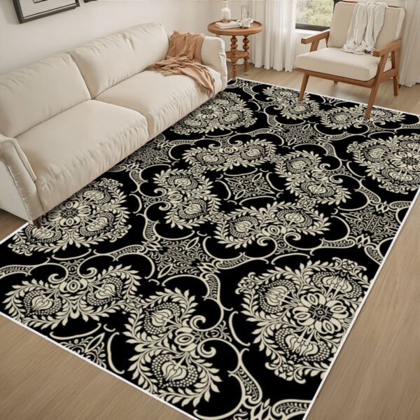 Elegant Damask Pattern Rug - Image 2