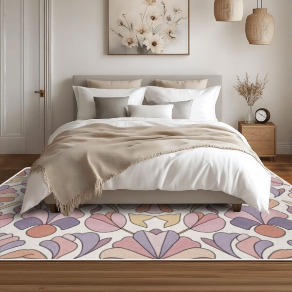 Multi-Colored Floral Pattern Rug - Image 5