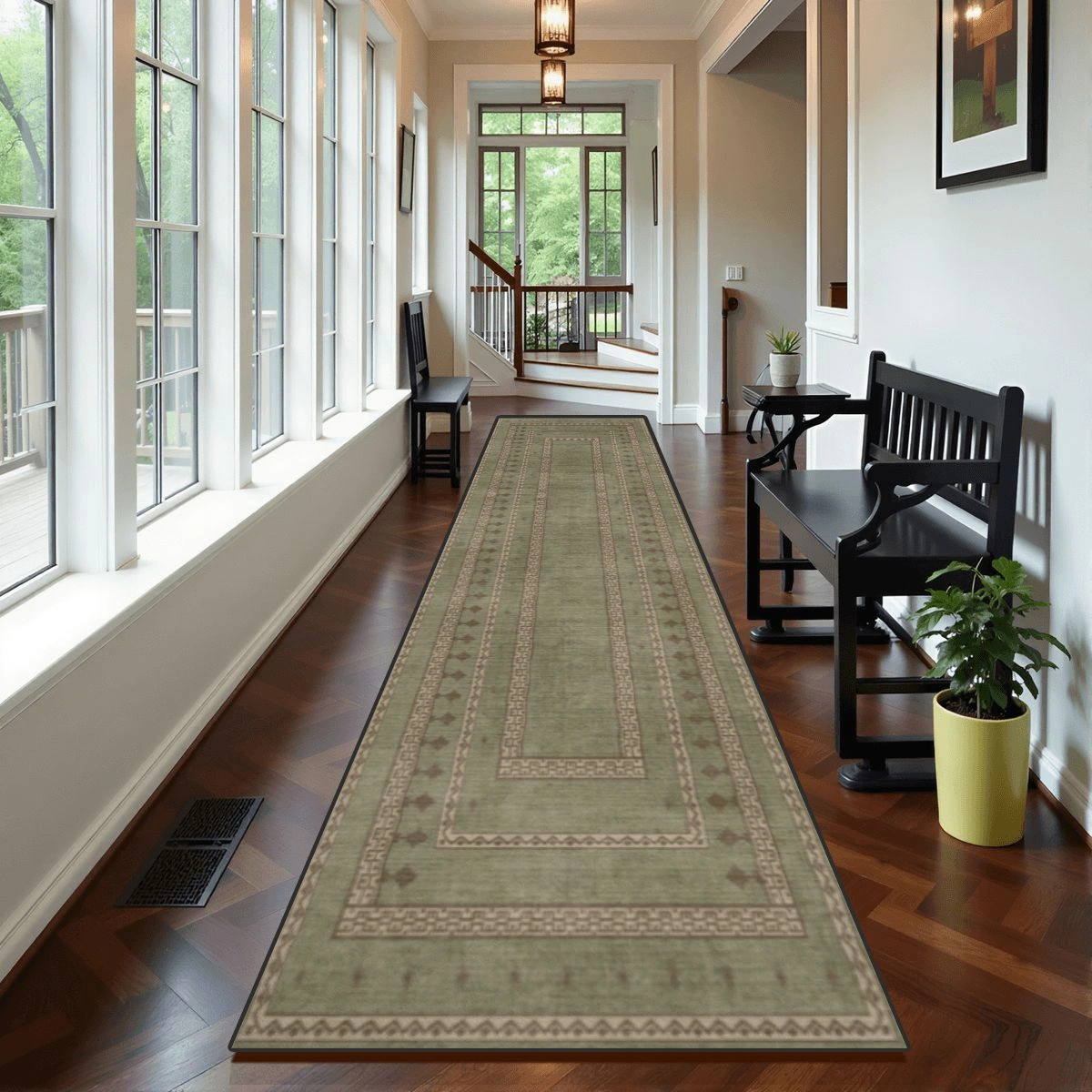 Sienna Green Boho Rug - Image 7